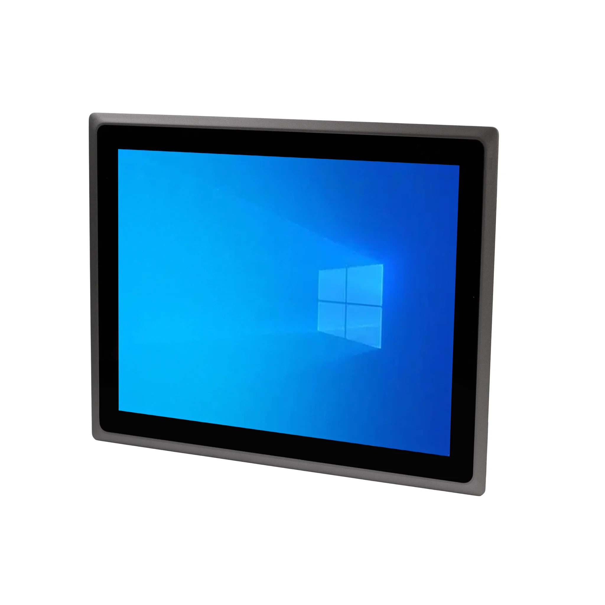 Thinvent® 15" Industrial Panel PC, Intel® Core™ Ultra 5 125U processor (12 core, up to 4.3 GHz, 12 MB cache) Dual LAN, 64GB DDR5 RAM (2 x 32GB), 2TB SSD, 12V 5A Adapter, Dual Band WiFi, Windows 11 Professional, Thinvent® Keyboard and Mouse set | 2 15 inch Panel PC Front Left Perspective view